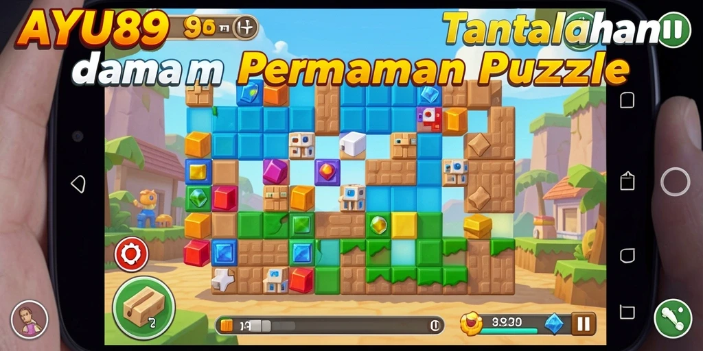 Tangkapan layar utama AYU89 menampilkan gameplay menarik dari berbagai puzzle.