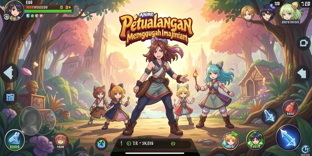 Tampilan menarik dari gameplay E88 yang penuh aksi dan karakter Anime.