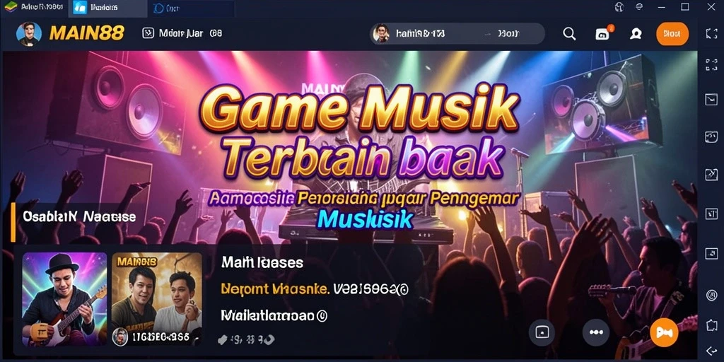 Screenshot gameplay MAIN88 menampilkan tantangan musik yang seru.