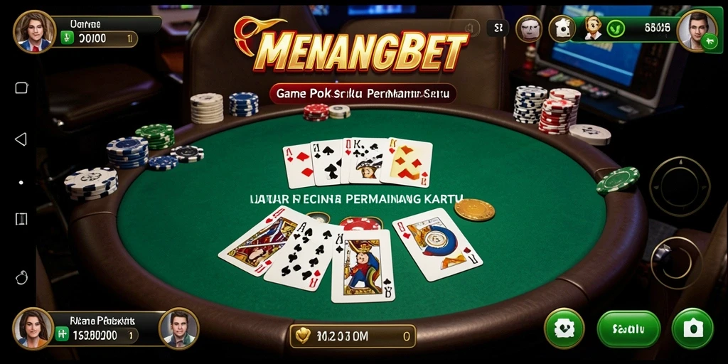 Tangkapan layar MENANGBET menampilkan aksi seru saat bermain poker.