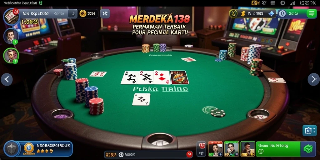 Tampilan utama gameplay Poker di MERDEKA138 dengan berbagai pilihan meja.