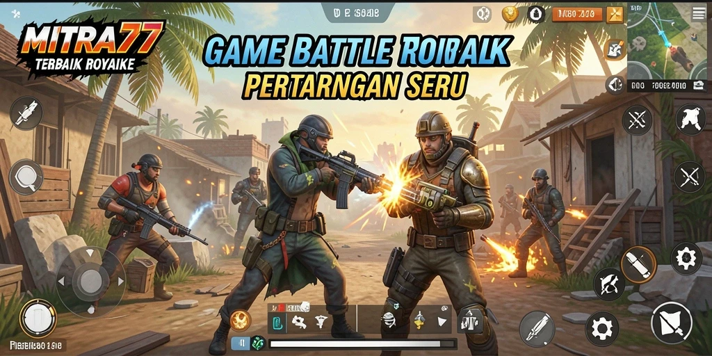 Tangkapan layar gameplay MITRA77 dengan aksi Battle Royale yang mendebarkan.