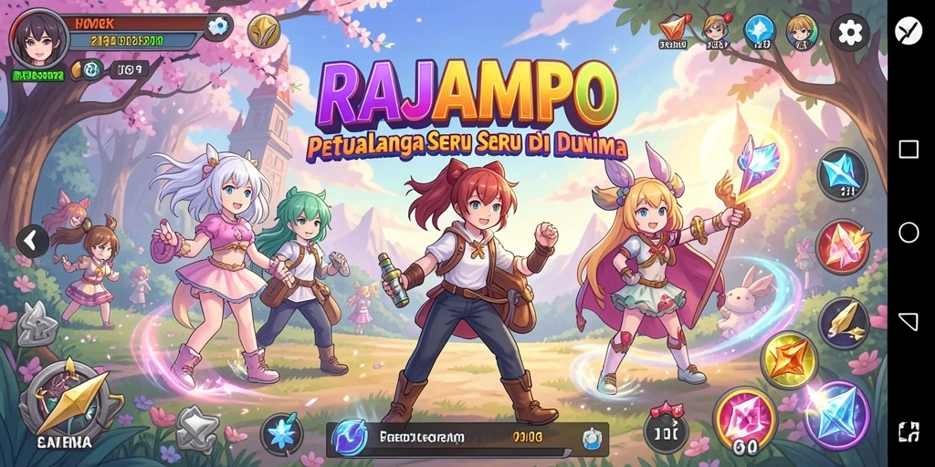 Tampilan gameplay RAJAMPO yang menakjubkan dan mendebarkan.