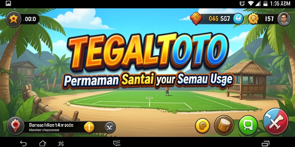 Tampilan gameplay menyenangkan di TEGALTOTO dengan warna-warna cerah.